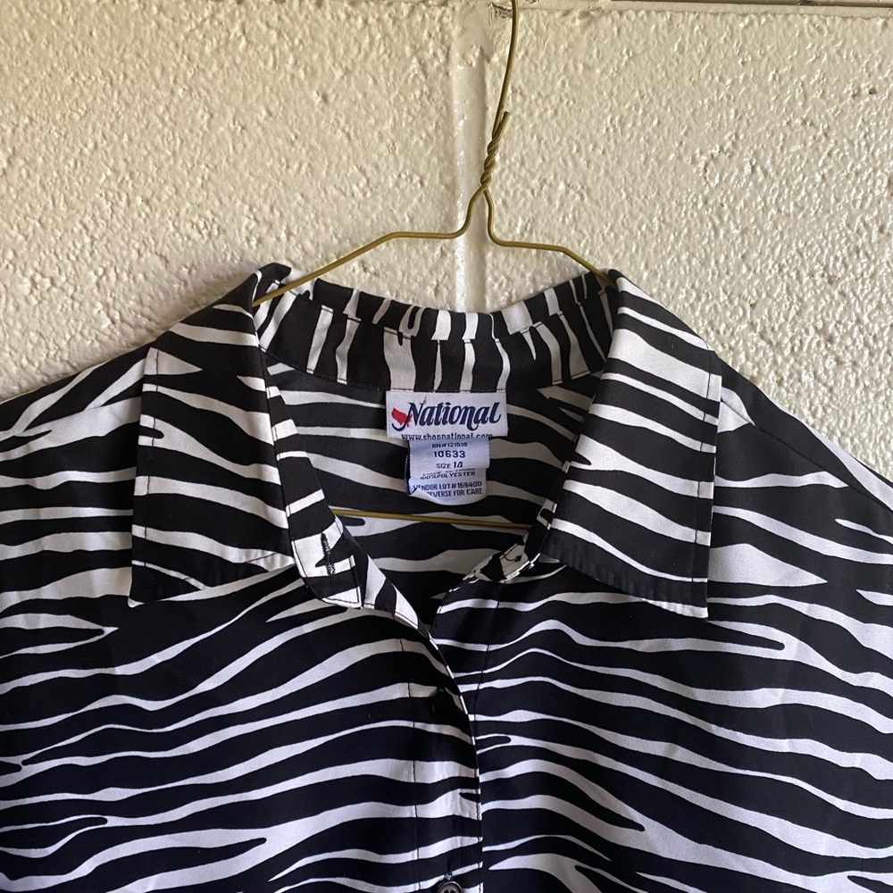 Vintage zebra print shirt - Picture 2 of 5